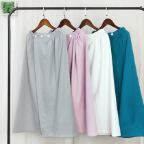 Beauty salon bath skirt bandeau breast-wrapped thin bathrobe Yukata pure cotton guest clothes Womens special night dress sweat steaming clothes