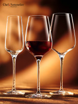 French CS imported red wine glass Champagne glass High foot glass Home wine glass Crystal glass 2pcs set