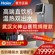 Haier commercial water purifier Household Strontium-rich mineral spring reverse osmosis heating vertical direct drinking machine HLZR75A-2L