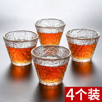 Glass tea cup small tea cup Japanese transparent crystal glass Kung Fu Tea Cup home tea cup small wine glass