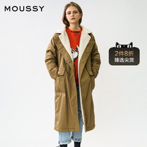  MOUSSY spring and autumn new product fleece stitching loose casual cotton coat 010DAB30-6460