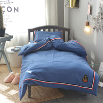 Kindergarten quilt three-piece set of washed cotton baby nap cotton quilt childrens bedding six-piece core