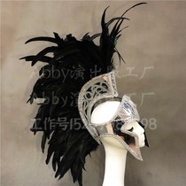 Nightclub Bar Rome Egypt Feather Exaggeration Headwear Male Gogo Mens Guest Party Walk Show Headwear