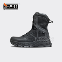 F-11 Jueying High Top Tactical Running Shoes Full Grain Head Leather Lightweight Breathable Shock Absorbing Zipper Combat Boots