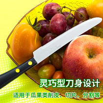 Stainless steel bread knife Cake knife Moon cake knife Round head serrated Western knife Steak knife Tooth type cutting lemon fruit knife