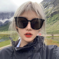 Retro sunglasses female senior sensation ins Han version of anti-UV round face large face Thin Polarized Sunglasses Male Tide