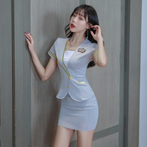 Foot bath technician work clothes womens summer 2020 new foot therapist short-sleeved health club foot temperament work clothes suit
