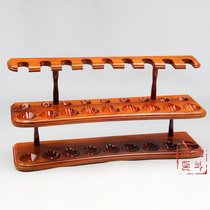 LUBINSKI LUBINSKI pipe rack mahogany 18 bucket rack retro glossy solid wood Pipe Holder