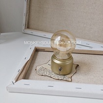 ins retro small light bulb USB light desktop decoration bedroom small night light folk cafe furnishing photo props