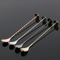 American stratified bar spoon bar spinner rainbow cocktail mixing spoon rainbow cocktail mixing spoon stick 28cm