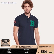 TOMMY HILFIGER MENs SPRING and SUMMER MENs CLASSIC SHORT-SLEEVED POLO SHIRT (SLIM VERSION)