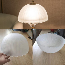Table lamp glass lampshade bed headlights bedroom cozy European-style book room table lamp lace bowl shape frosted glass lampshades
