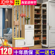 Shoe cabinet partition door entrance cabinet Wine cabinet One with mirror door double-sided shelf screen Modern and simple
