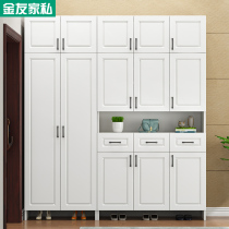 Shoe cabinet doorway minimalist modern large capacity into the door-closed cabinet integrated by wall-door hall cabinet containing lockers