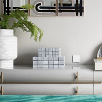 A modern simple line creative jewelry box storage box model room study bookcase dressing table jewelry box