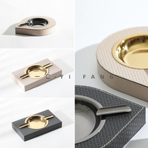 A simple modern light luxury leather model room marble ashtray sales office conference room reception room ornaments