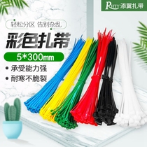Add wing red yellow blue and green color nylon cable ties 5 * 300mm cable wire fixing buckle 250 strong fixing straps