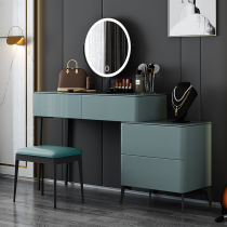 Light luxury dressing table with lamp bedroom small apartment multi-function storage cabinet integrated simple modern mini makeup table