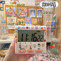  Multifunctional ins Cute pink creative electronic timer can mute alarm clock Student kitchen reminder
