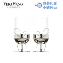 Wedgwood Vera Wang Wang Weiwei bow candle holder with small candle love knot meal candle holder pair