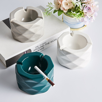 Terrazzo ashtray personality creative trend home Nordic ins Wind marble anti fly ash light luxury ashtray