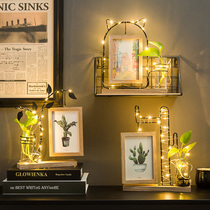 ins glass photo frame table modern simple personality creative hydroponic decoration wrought iron wooden 6 inch childrens photo frame