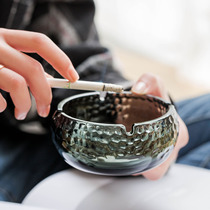 Modern housewife ashtray creative personality trend home living room large glass smoke-proof light luxury cigar ashtray