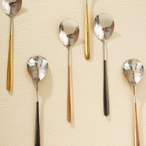Modern housewife Korean stainless steel spoon household eating spoon long handle dessert spoon round head spoon spoon spoon spoon soup spoon