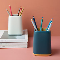 Modern housewife Nordic pen holder desktop simple office pen bucket desk desk makeup pen storage bucket diagonal plug