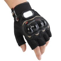 Motorcycle wear-resistant gloves anti-drop half-finger riding non-slip locomotive four summer full finger protection touch Knight equipment