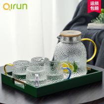 Qirun light luxury water set Cup Cup household living room water Cup European tea cup cold kettle with Tray cool kettle