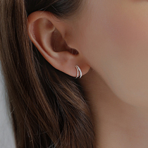 925 silver spiral painless minimalist with small ear clip ear clip woman without earbuds superior temperament ear rings small crowdsourced