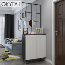 Porch cabinet screen living room partition entrance hall cabinet shoe cabinet decoration cabinet integrated hollow Nordic light luxury Hall Cabinet