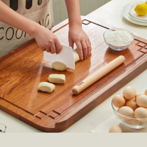 Mu Yaxuan Rosewood kneading noodle plate solid wood cutting board antibacterial and mildew resistant large roll panel household and panel