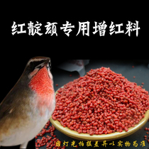 Red Indigo chin red neck special wool material to increase red feather red material Spring face material Beijing pastoral bird food 500 grams