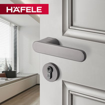 German Haifle HAFELE modern minimalist bedroom door lock black oval Matt door handle lock