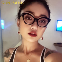 Gurney Dream plain decoration Cats Eye style frame womens myopia fashionable foreign-style optical glasses frame European and American fan