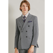 Suit mens suit wedding groom dress double-breasted casual British wedding suit suit suit men business dress