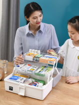 Multi-layer household medicine box small storage box for children large capacity portable family emergency medicine box