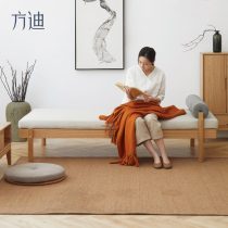 Fangdi new Chinese fabric sofa bed living room sitting dual-purpose full solid wood single daybed small apartment Net Red