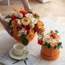 Light extravagant upscale emulation floral rose floral swing piece Joe relocating gift living room Hyun Guan Family Residence Decoration Table Flowers Fake Flowers