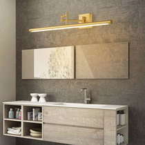 All copper mirror lamp Nordic cosmetic lamp wash basin lamp bathroom mirror cabinet retractable wall lamp LED toilet mirror headlight