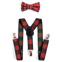 Boy strap clip bow tie combination set strap tie