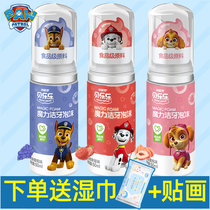 Cold acid spirit Wang Wang team Childrens foam toothpaste baby baby no fluorine can swallow tooth cleaning Primary School wash combination