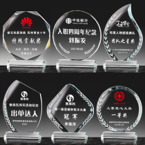 Crystal Trophy Medal Customized Lettering Customized Licensing Card Graduation Competition Award Souvenir