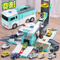 Childrens multi-functional deformation rail car toy car set combination rail parking boy puzzle baby