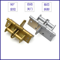 Hinge invisible door damping buffer automatic closing self-closed spring dark wood door positioning automatic 4-inch flat opening 90 degrees
