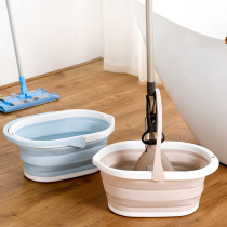 Shengjieya folding wash mop household rectangular mop water storage glue cotton sponge cloth cleaning bucket mop bucket