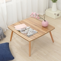 Tatami bedroom Nordic bay window table small coffee table small low table solid wood simple bay window square table pit table low table