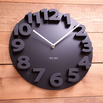 siton Modern simple creative wall clock living room 3D stereo personality watch silent hanging watch fashion Nordic household
